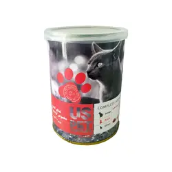 کنسرو مخصوص گربه، حاوی مرغ، کدو تنبل و سنبل الطیب، 400 گرمی، یو اس پت
