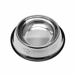 ظرف آب و غذا استیل، مخصوص سگ و گربه، طرح پنجه، سایز بندی