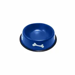 ظرف غذا و آب استیل رنگی، طرح استخوان، مناسب سگ و گربه، سایز بندی