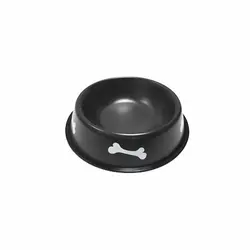 ظرف غذا و آب استیل رنگی، طرح استخوان، مناسب سگ و گربه، سایز بندی