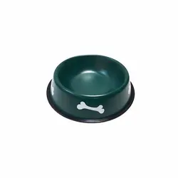 ظرف غذا و آب استیل رنگی، طرح استخوان، مناسب سگ و گربه، سایز بندی