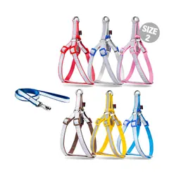 قلاده کتفی سگ، سایز 2، همراه با لید، طرح شبرنگ، نیناپت