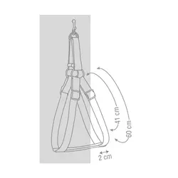 قلاده کتفی سگ، سایز 2، همراه با لید، طرح شبرنگ، نیناپت