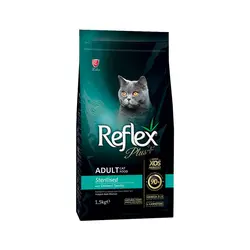 غذای مخصوص گربه بالغ، عقیم شده، طعم مرغ، 1.5 کیلوگرمی، رفلکس پلاس