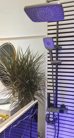 دوش حمام مدل پیانویی نمایشگردار دما _ ضد زنگ - مشکی ا piano model bathroom shower