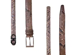 کمربند زنانه چرم پوست ماری مدل راگا