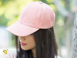 کلاه چرمی رنگ صورتی