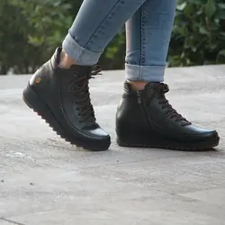 نیم بوت زنانه چرمی کد 1945 2616