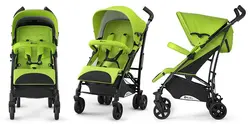 کالسکه عصایی کیدی المان با کریر کریکات شو و اداپتوز نصب کریر بر روی کالسکه رنگ سبز    kiddy  EVOCITY1 + CARSEAT EVO + ADAPTOR