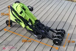 کالسکه عصایی کیدی المان با کریر کریکات شو و اداپتوز نصب کریر بر روی کالسکه رنگ سبز    kiddy  EVOCITY1 + CARSEAT EVO + ADAPTOR