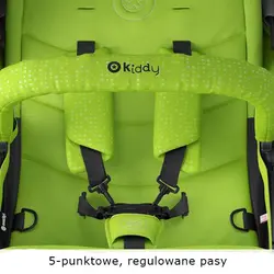 کالسکه عصایی کیدی المان با کریر کریکات شو و اداپتوز نصب کریر بر روی کالسکه رنگ سبز    kiddy  EVOCITY1 + CARSEAT EVO + ADAPTOR
