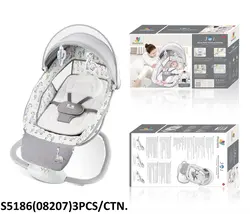 گهواره و تاب برقی 3 کاره ماستلا جدید با قابلیت تنظیم جلوی پای نوزاد mastela 3in1 new collection 2022