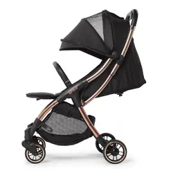 کالسکه مسافرتی بروی اصل ایتالیا مدل ارگو رزگلد مشکی سوپر لاکچری و سبک وزن  BREVI ARGO stroller