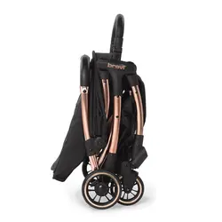 کالسکه مسافرتی بروی اصل ایتالیا مدل ارگو رزگلد مشکی سوپر لاکچری و سبک وزن  BREVI ARGO stroller