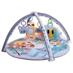 تشک بازی نوزاد پیانودار موزیکال با اویز عروسکی دوطرفه و تشک ضدحساسیت  konig kids piano gym