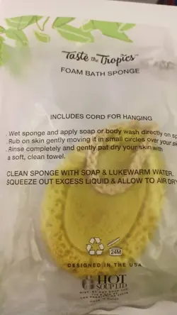 اسفنج حمام نوزادی تروپیکز با کیفیت عالی و نرم مناسب پوست حساس نوزادان TASTE TROPICS/FOAM BATH SPONGE