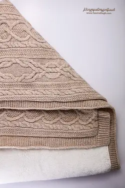 پتو نوزادی بافتنی لاینردار نیپرلند ترکیه رنگ کرم  nipperland