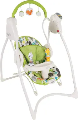 تاب برقی گراکو امریکا دوکاره بانسر شونده و دارای تنظیم خواب و شش سرعته موزیکال               GRACO SWING &amp; BOUNCER