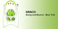 تاب برقی گراکو امریکا دوکاره بانسر شونده و دارای تنظیم خواب و شش سرعته موزیکال               GRACO SWING &amp; BOUNCER