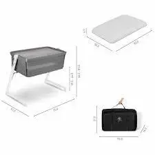 تخت کنار مادر سی بی ایکس با تنظیم ارتفاع و ضد ریفلاکس با تشک ضد خفگی -رنگ کرم cbx next to me - بارنی