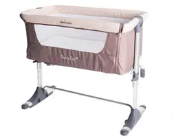 تخت کنارمادر گهواره شونده کیکابو رنگ کرم با تنظیم ارتفاع و قابلیت ضد ریفلاکس kikka boo bonne nuit / crem