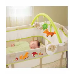 تخت و پارک سامر امریکا  تعویضدار و دستگاه موزیکال ویبراتور و سبد جای لوازم نوزادی  سامر   summer