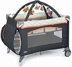 تخت و پارک چیکو chicco  lullaby top مشکی-زرشکی