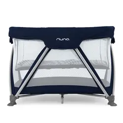 تخت و پارک نونا مدل سنا رنگ سورمه ای +تشک تعویض مشکی نونا Nuna Sena Travel Cot navy- بارنی
