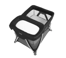 تخت و پارک نونا مدل سنا رنگ سورمه ای +تشک تعویض مشکی نونا Nuna Sena Travel Cot navy- بارنی