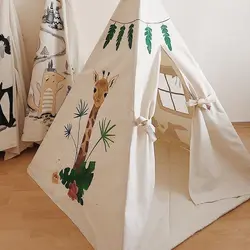 چادر بازی سرخپوستی با نقاشی زرافه و گارانتی تعویض و تحویل 25 روزه