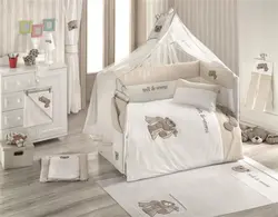 سرویس خواب کیدبو 9 تکه نوزادی طرح خرس و شال گردن کرم رنگ کیدبو Kidboo مدل teddy bobo