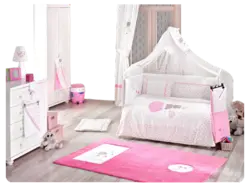 سرویس خواب کیدبو خرس صورتی 9 تکه نوزاد - نوجوان اصل ترکیه  kidboo / cute bear