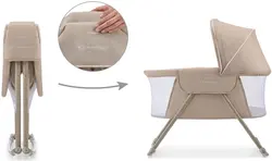 گهواره کیندرکرافت اصل لهستان مدل لاوی کابین سایز  رنگ کرم با کیف مخصوص حمل اسان گهواره و تخت نوزادی و قابل استفاده از 0 تا 15 کیلوگرم  حمل گهواره   kindercraft lovi / beige