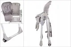 صندلی غذای کیندرکرافت المان با تنظیم ارتفاع و خواب کامل نوزادی و چرم طوسی  kinderkraft  baby high chair