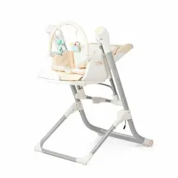 صندلی غذای تاب برقی شونده موزیکال شش سرعته اورجینال پرگو رنگ صورتی  prego