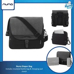 ساک لوازم نوزادی نونا 2 کاره کوله شو با کیف عایق دما و زیرانداز تعویض  nuna / diaper bag