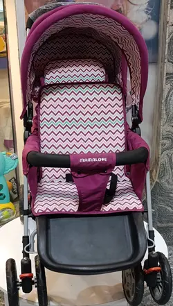 کالسکه دوقلو مامالاو پشت سرهم با خواب کامل و جمع شو عالی و سبک وزن و اورجینال    mamalove