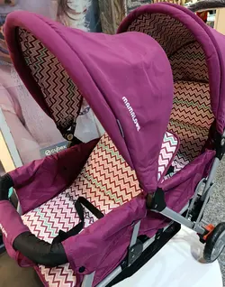 کالسکه دوقلو مامالاو پشت سرهم با خواب کامل و جمع شو عالی و سبک وزن و اورجینال    mamalove