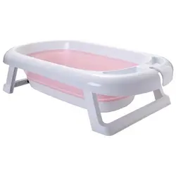 وان حمام نوزادی اکاردئونی رووکو رنگ سفید صورتی با کیفیت عالی و ضد حساسیت  ROVCO / BPA FREE