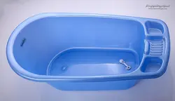 وان حمام نوزادی بیبی جم  تخلیه دار نوزادی بیبی جم ترکیه رنگ ابی baby jem