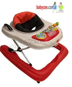 روروک 2 کاره واکر شونده موزیکال کاپلا رنگ قرمز مشکی capella walker 2in1