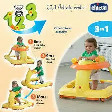 روروک 3 کاره واکر شونده موزیکال چیکو رنگ سبز chicco baby walker 3in1