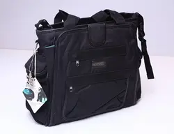 ساک لوازم نوزادی کالن کام امریکا رنگ مشکی با زیرانداز تعویض و بند سردوشی و محفظه مخصوص لوازم نوزاد  kalencom - بارنی