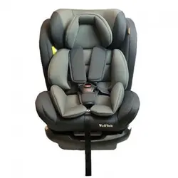 صندلی ماشین کودک ولتک رنگ طوسی سایز 36-0 کیلوگرم و دارای قابلیت نصب توسط ایزوفیکس و کمربند ماشین با تنظیم پشتی سر کودک و خواب کامل پشتی صندلی ماشین  volltek nappy