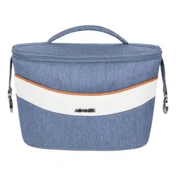 کالسکه ادامکس سوپر لاکچری مونته چهارتکه رنگ ابی جین با چرم دوزی سفید    ADAMEX MONTE  D33