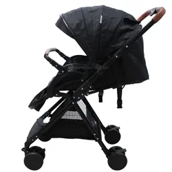 کالسکه بیبی فور لایف  دسته دو طرفه رو به مادر رنگ مشکی  با گرم کن پای کالسکه بیبی فور لایف baby 4 life