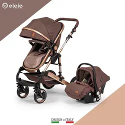 کالسکه کریر elele مدل velar رنگ قهوه ای رزگلد  elele velar /brown rose gold