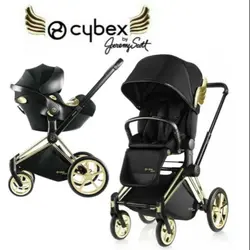 کالسکه کریر سایبکس پریام بالهای طلایی جرمی اسکات و کریر کریکات شو CYBEX e-priam