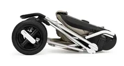 کالسکه کریر نونا مدل ای وی ساوی با کالسکه طوسی و کریر مشکی nuna ivvi savi