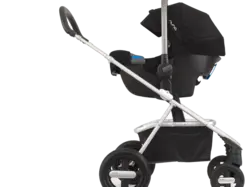 کالسکه کریر نونا مدل ای وی ساوی با کالسکه طوسی و کریر مشکی nuna ivvi savi